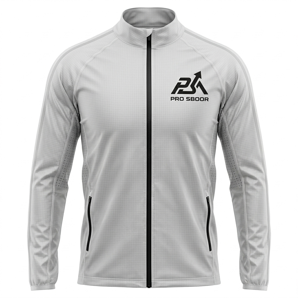 PRO SBOOR™ Men's Cirrus Performance Windbreaker | Silver-White | Ultralight Ripstop Shell