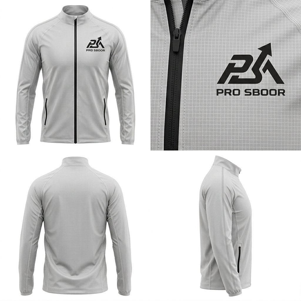 PRO SBOOR™ Men's Cirrus Performance Windbreaker | Silver-White | Ultralight Ripstop Shell