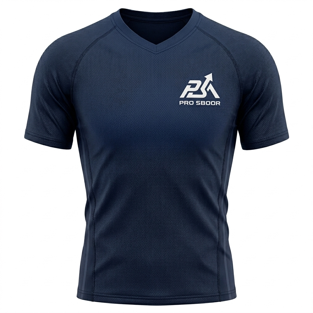 PRO SBOOR™ Men's Velocity Performance Top | Navy Blue | Advanced Moisture-Wicking Hex-Mesh
